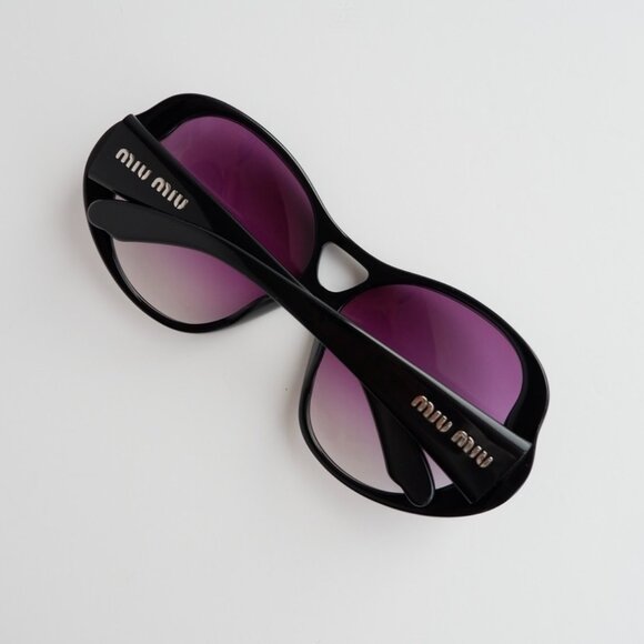 Miu Miu Accessories - Authentic Preowned Miu Miu Black/Purple Frame Oversized Sunglasses